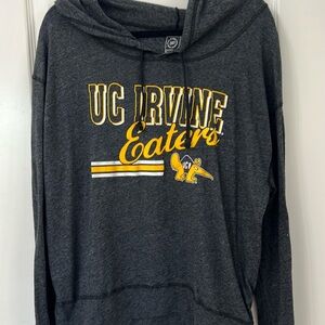 UC Irvine long sleeve sweater with hood | size XL | dark grey